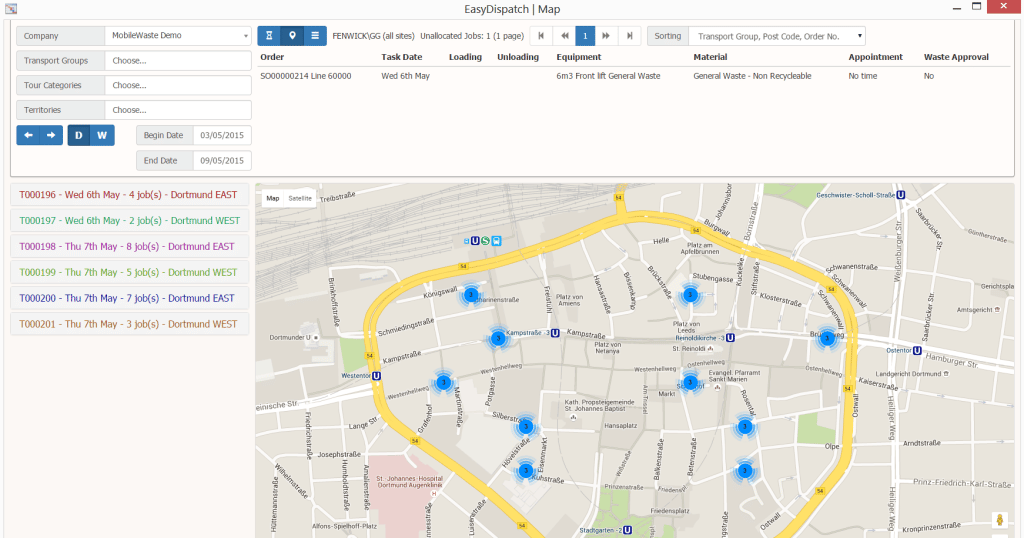 Integration with Google Maps to visualise your allocations.